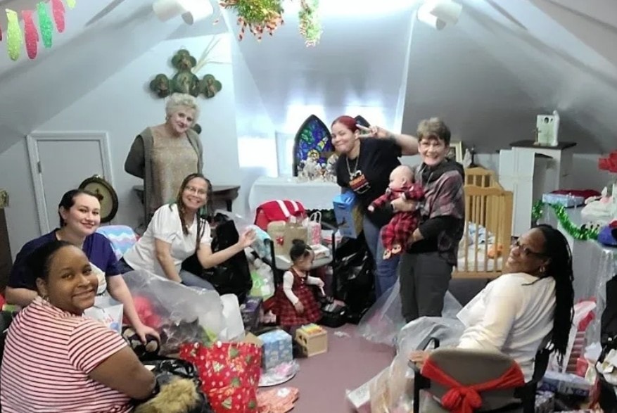 Common living area at the maternity home